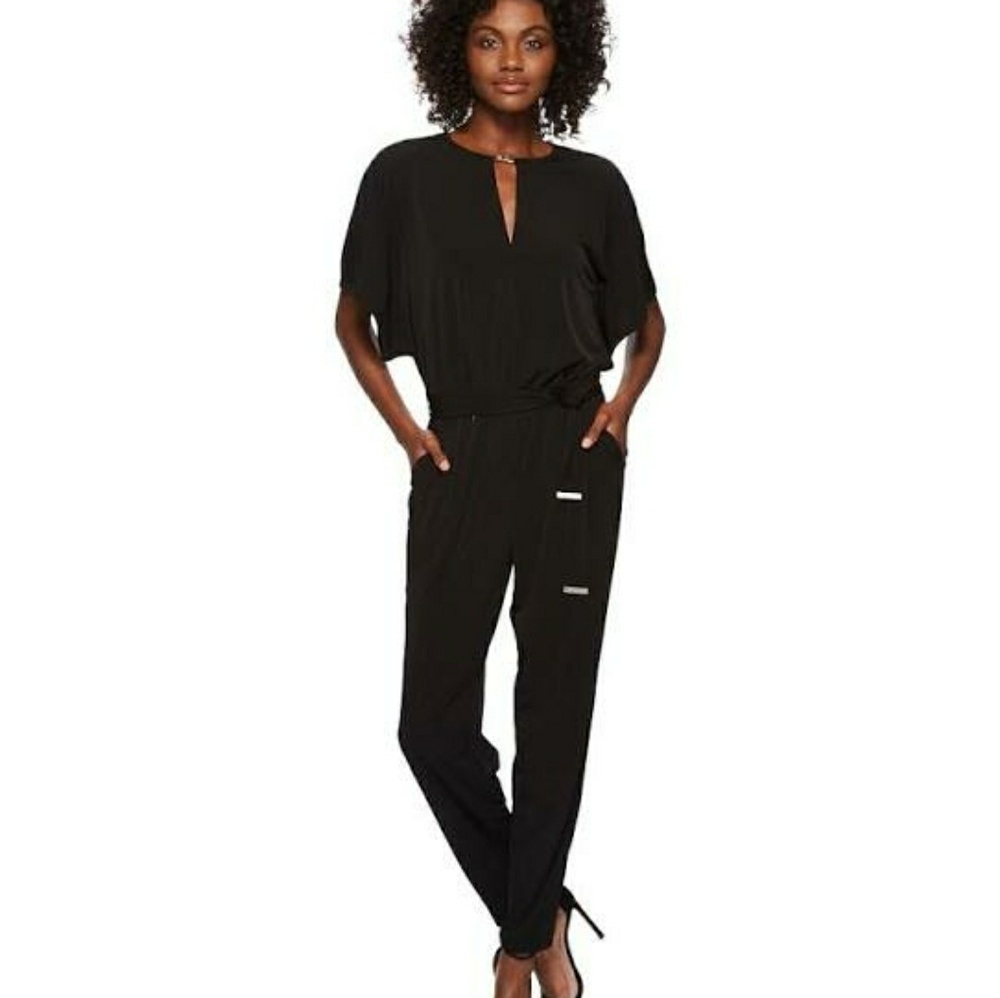 Michael Michael Kors Square-Sleeve Jumpsuit